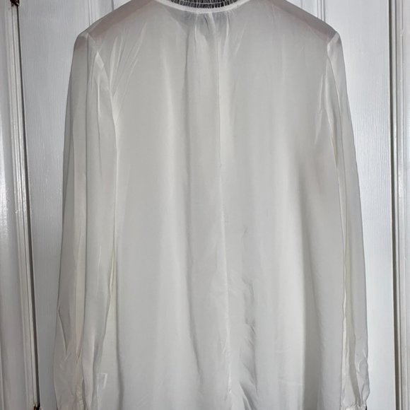Ana - White sheer blouse with bead detail - Picture 3 of 3
